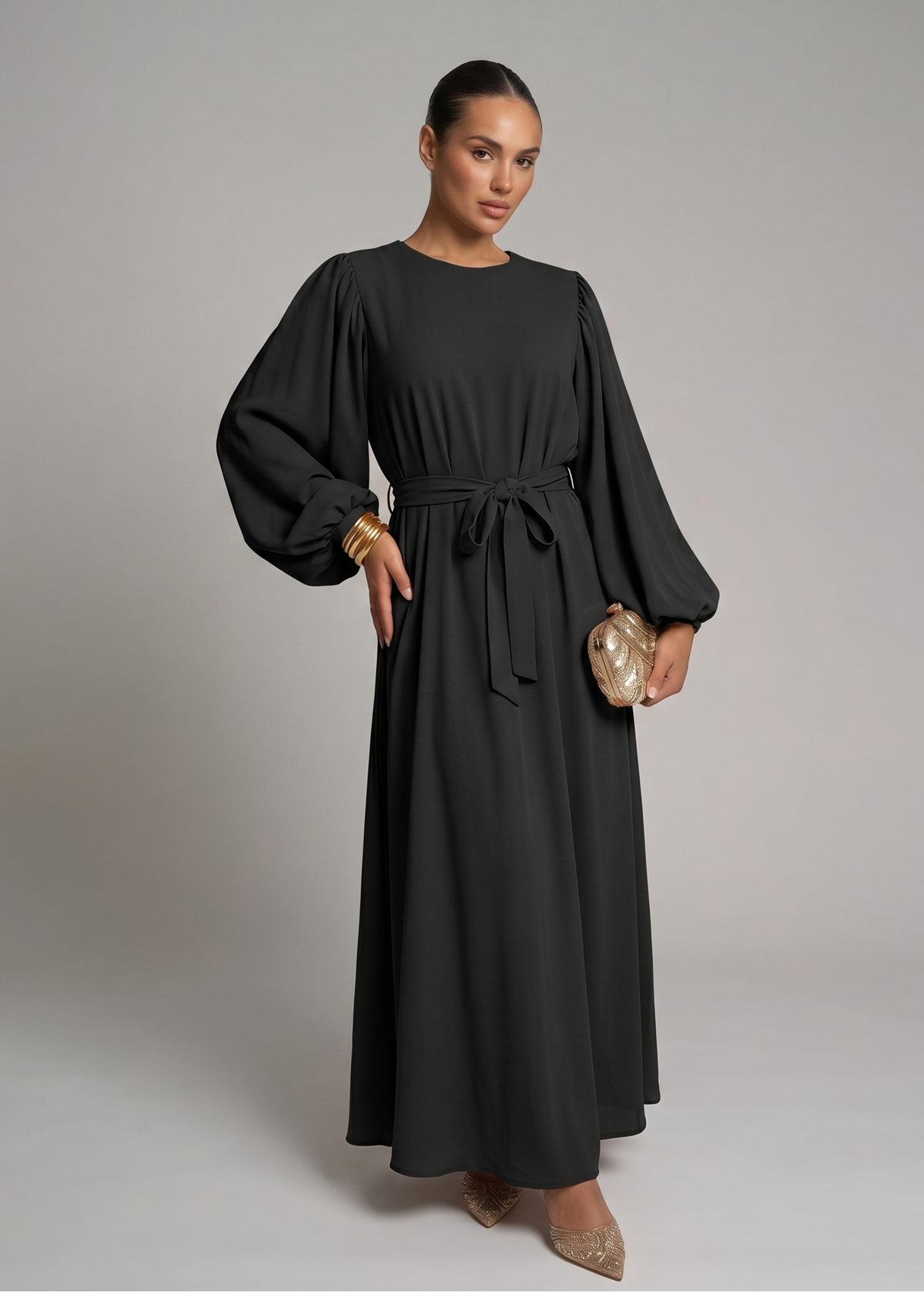 Abaya mit Schleife